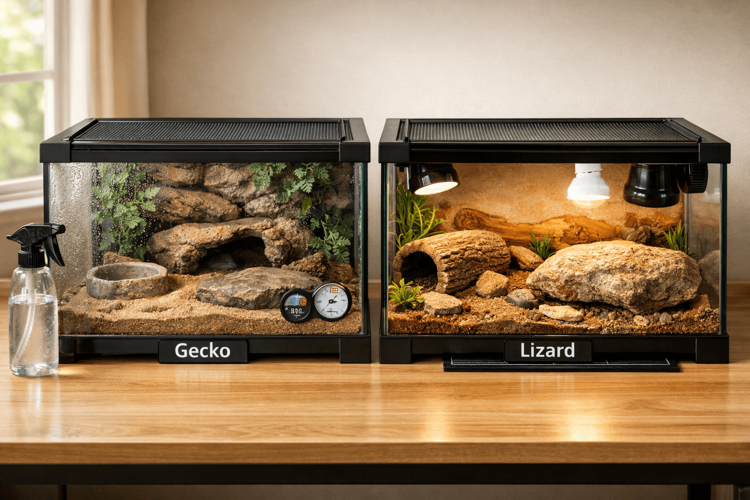 Hides, Decor, and Enclosure Material: Glass vs. Mesh